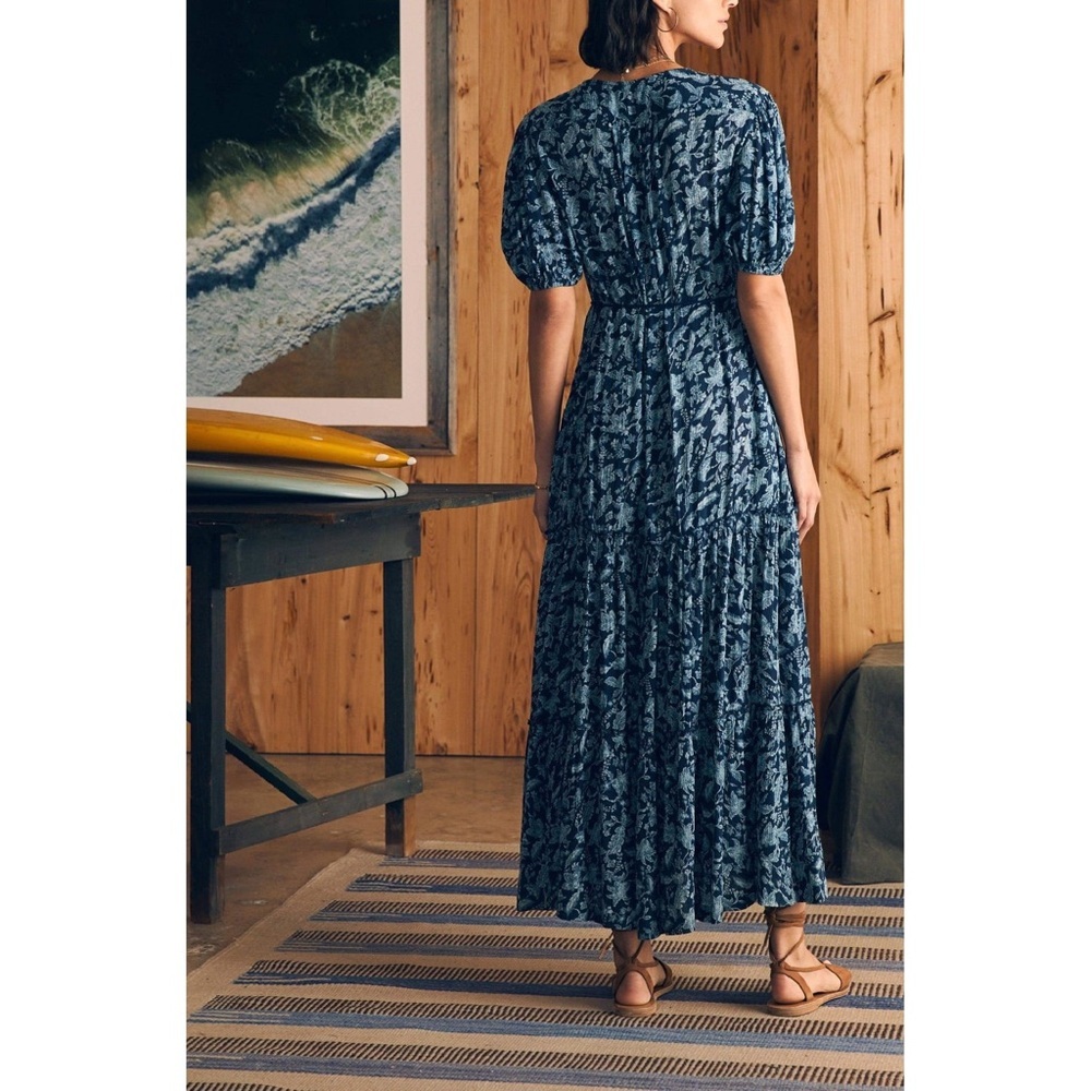 FAHERTY Orinda Blue Esna Floral Maxi Dress XS - Picture 3 of 14
